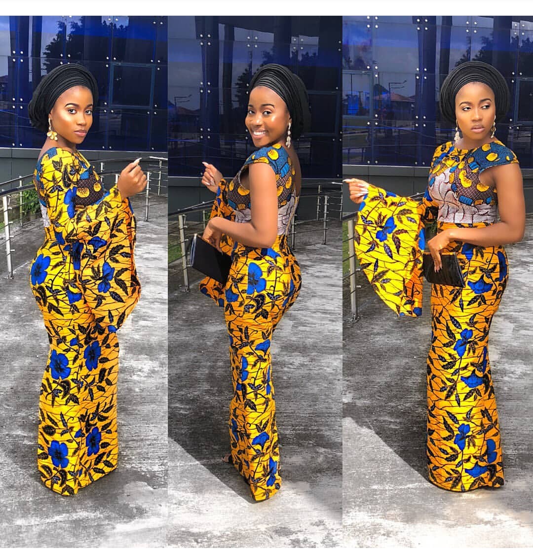 round neck ankara styles