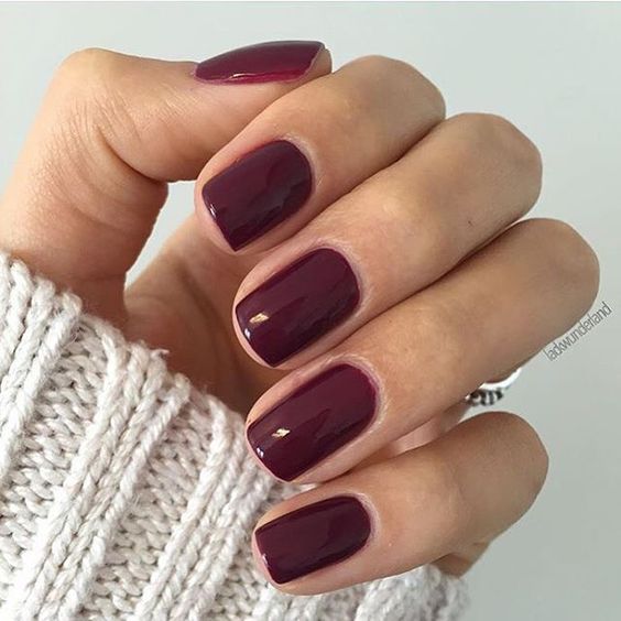 Amazing burgundy nails styles - isishweshwe