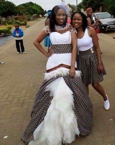 Modern Traditional Shweshwe Outfits for Wedding - isishweshwe