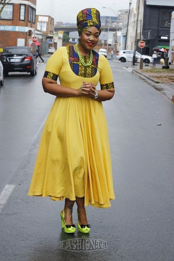 Newest Tswana Traditional Dresses 2023 for Bridesmaids - isishweshwe