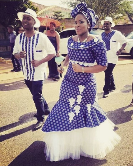 Lovely Shweshwe Wedding Outfits - isishweshwe