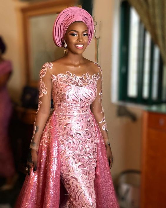 Best 25 Naija Lace Styles For Wedding Aso Ebi - isishweshwe