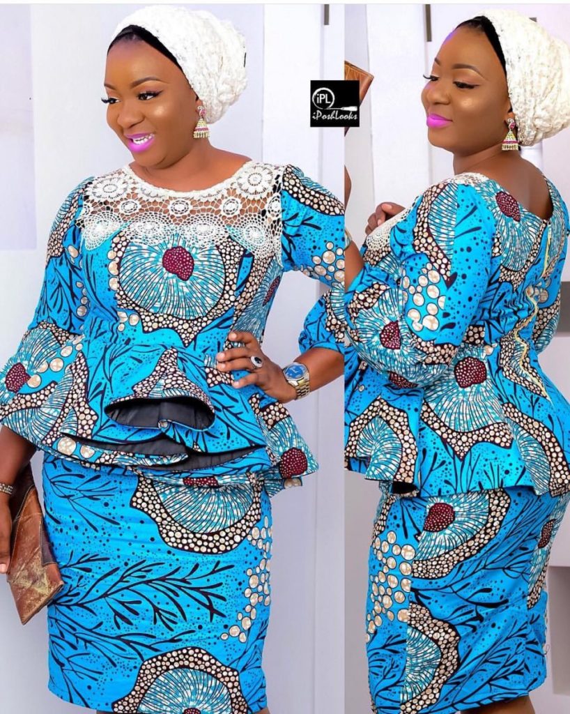Latest Blouses and skirts of beautiful Ankara fabrics - isishweshwe