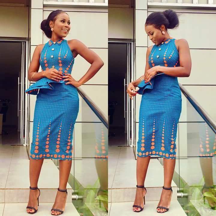 Ankara Pencil Gown Styles For Woman To look Cool - isishweshwe