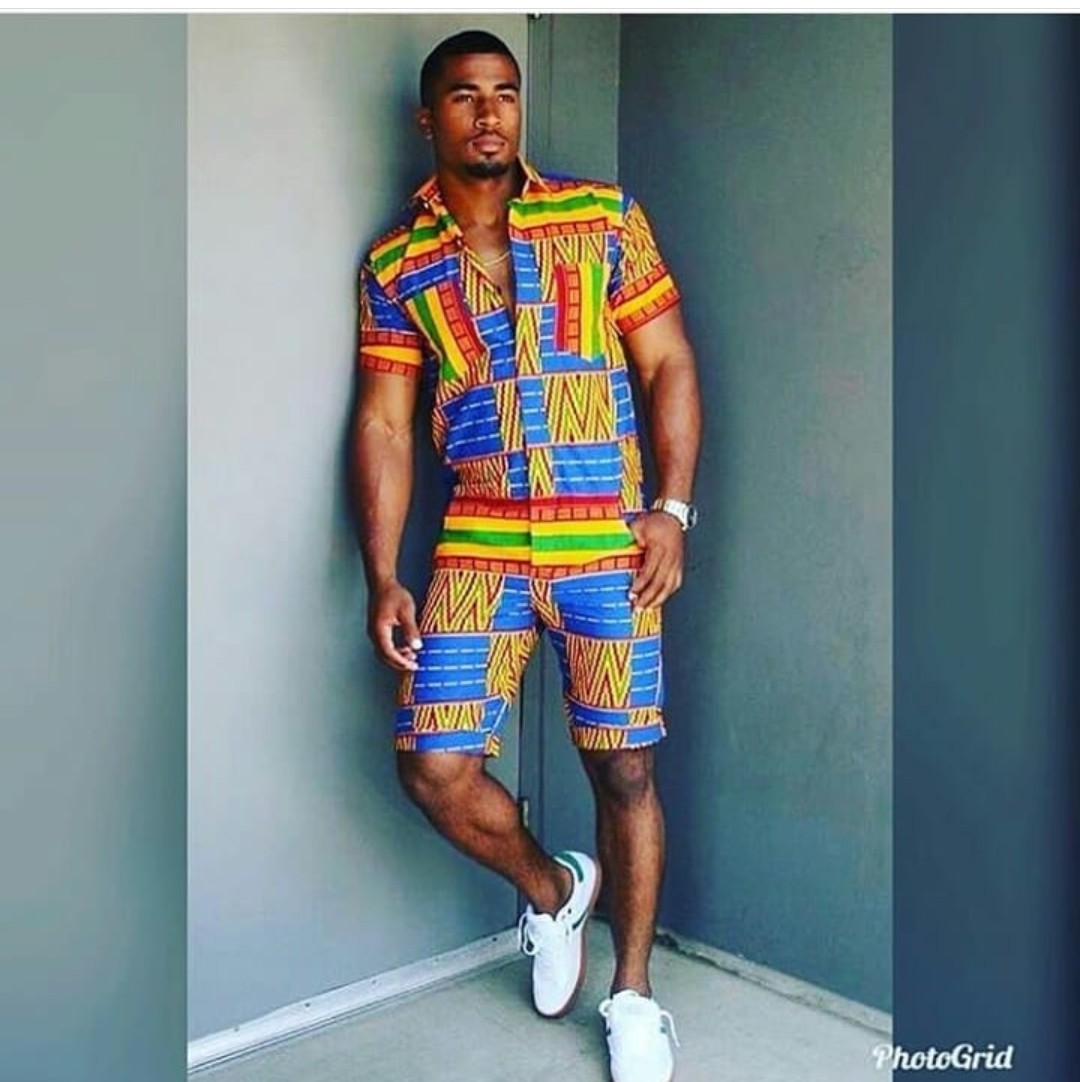 ankara shirt and short