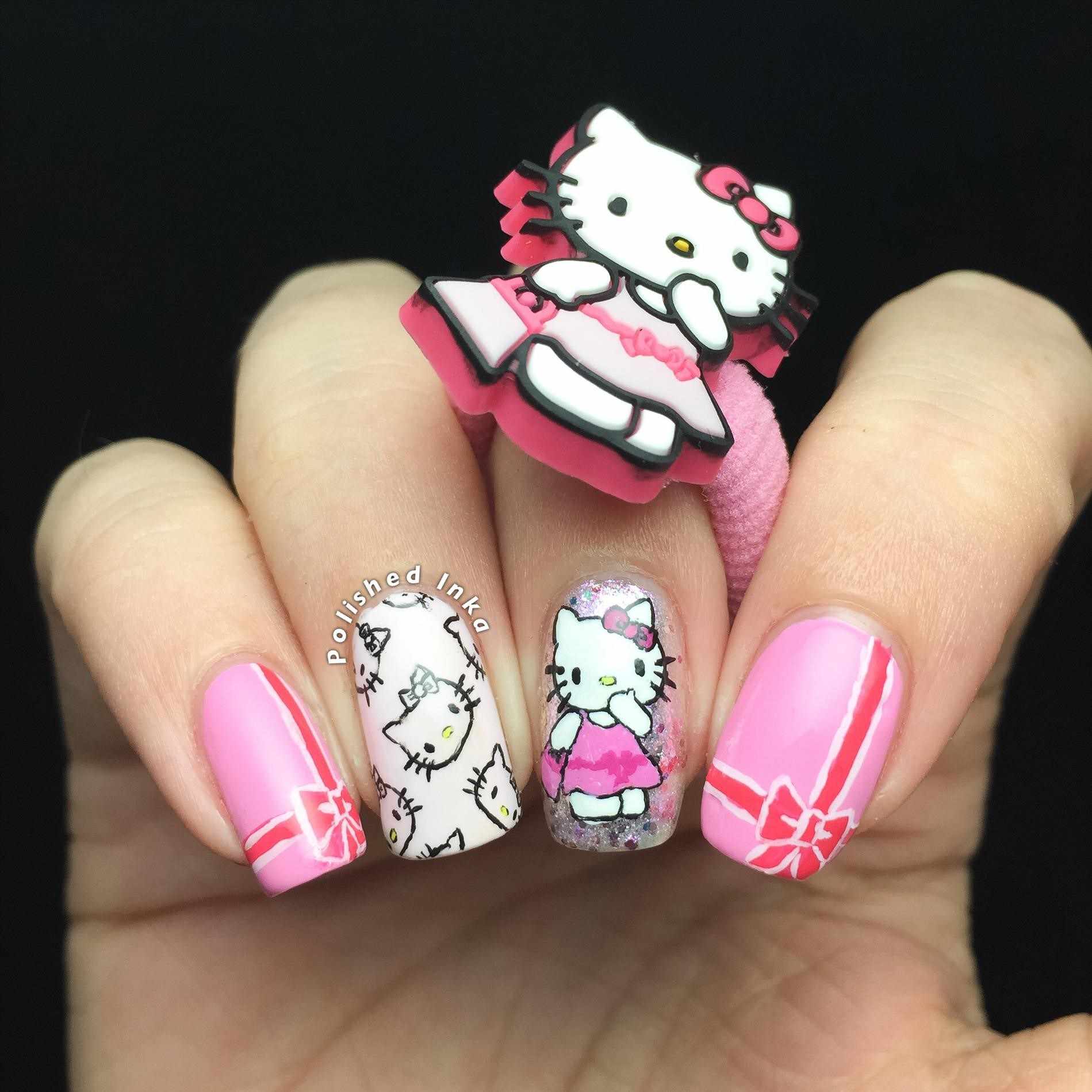 25+ Hello Kitty Nail Art Design - isishweshwe