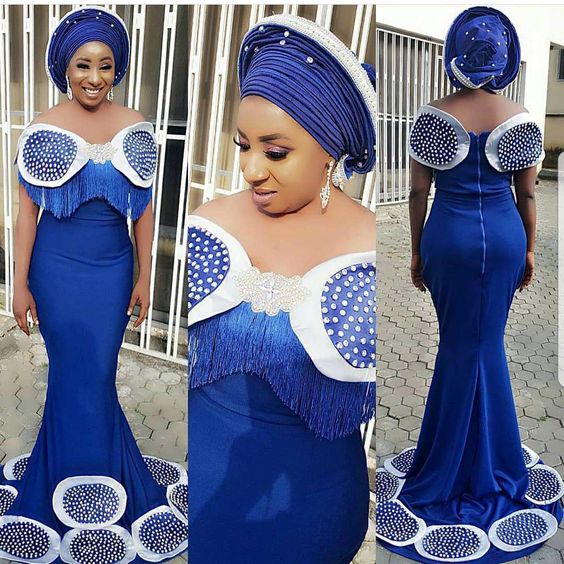 Check out 15 Latest Blue Aso-Ebi Style - isishweshwe