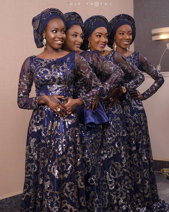 Sisters in Beautiful Aso-Ebi Style Look - isishweshwe