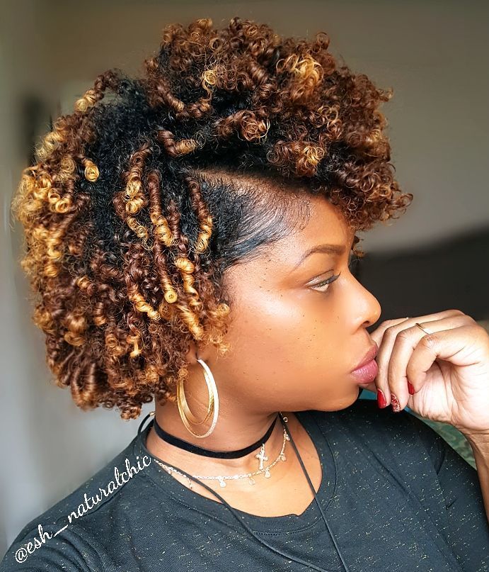 Short Natural Hairstyles With Highlights Images