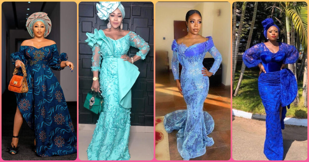 Latest Blue ASO EBI Styles 2023 - isishweshwe