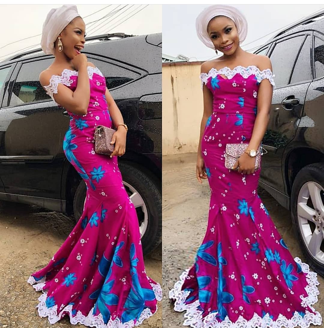 Ankara aso ebi gown cheap styles