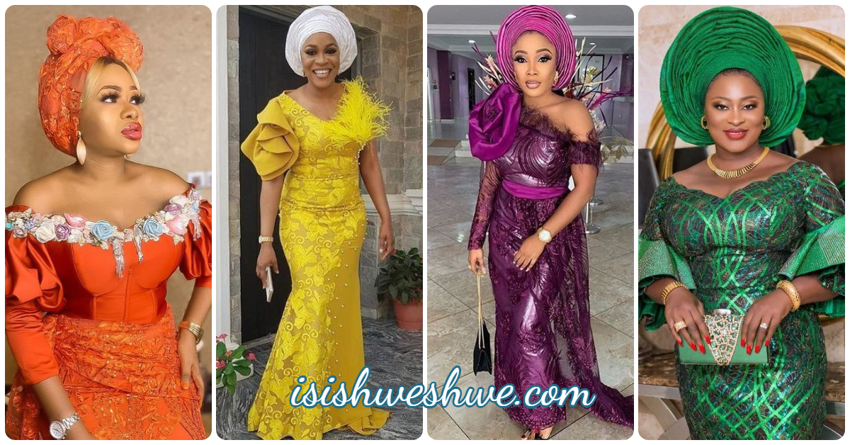 Aso Ebi Style Lace Styles and Designs - isishweshwe