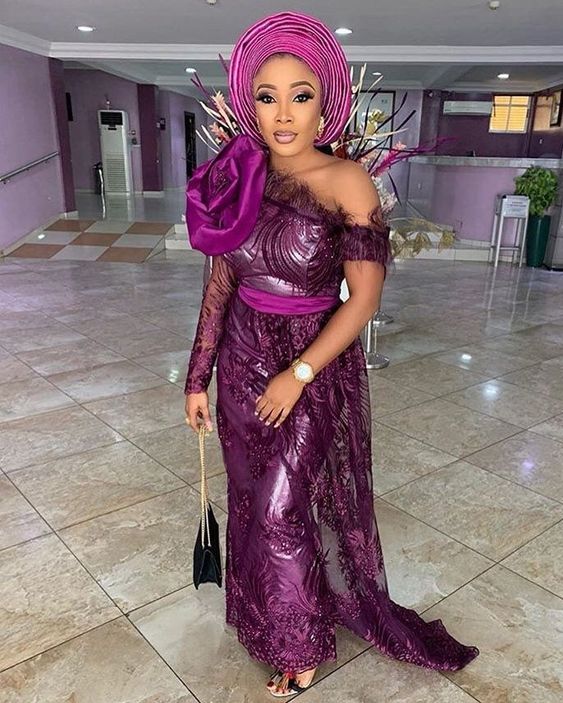 Aso Ebi Style Lace Styles and Designs - isishweshwe