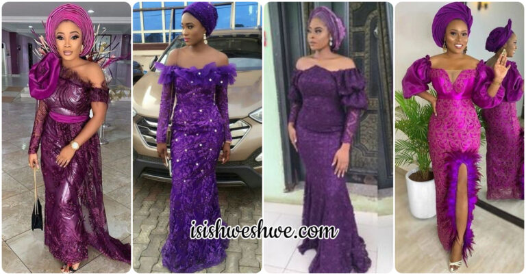 purple asoebi styles