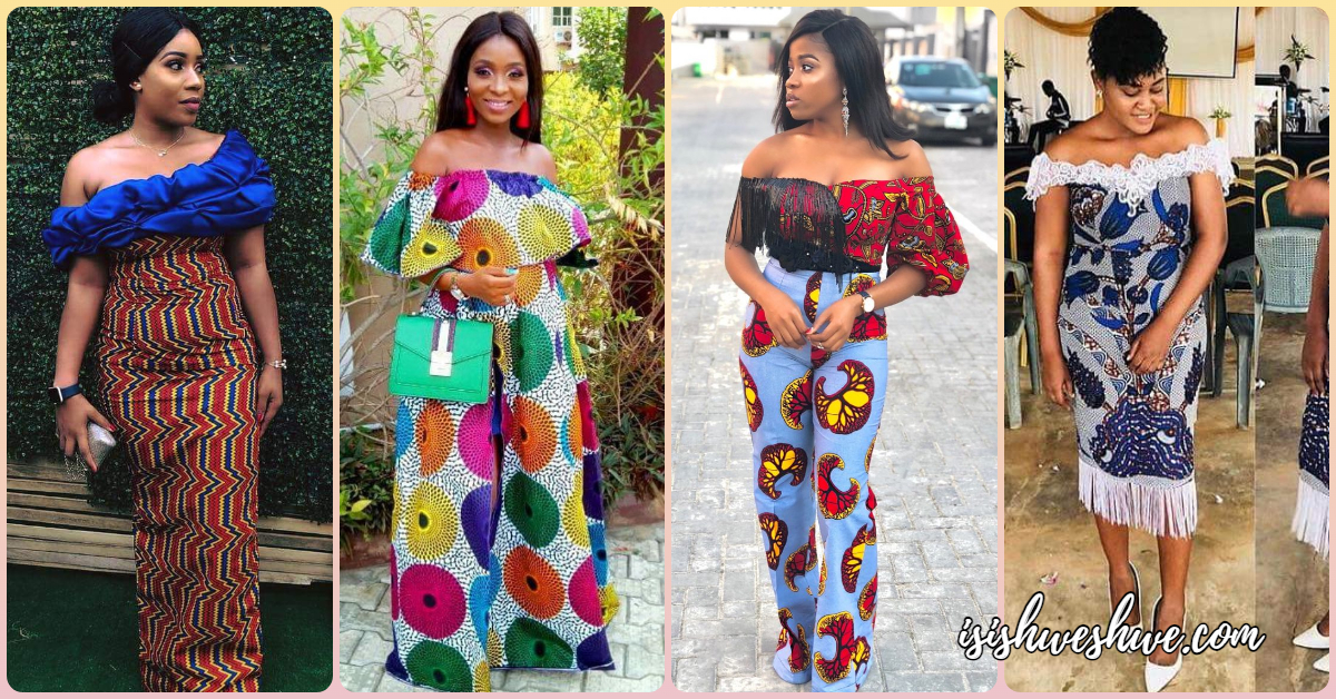 Ankara off shoulder top designs