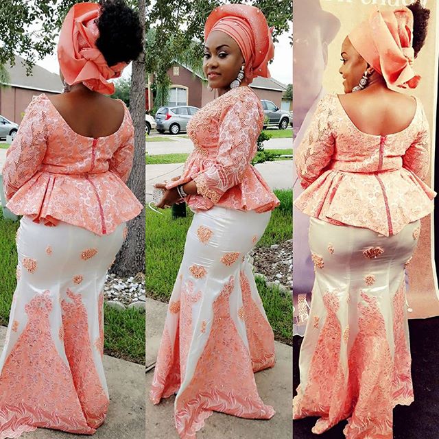 Aso ebi skirt 2024 and blouse lace styles