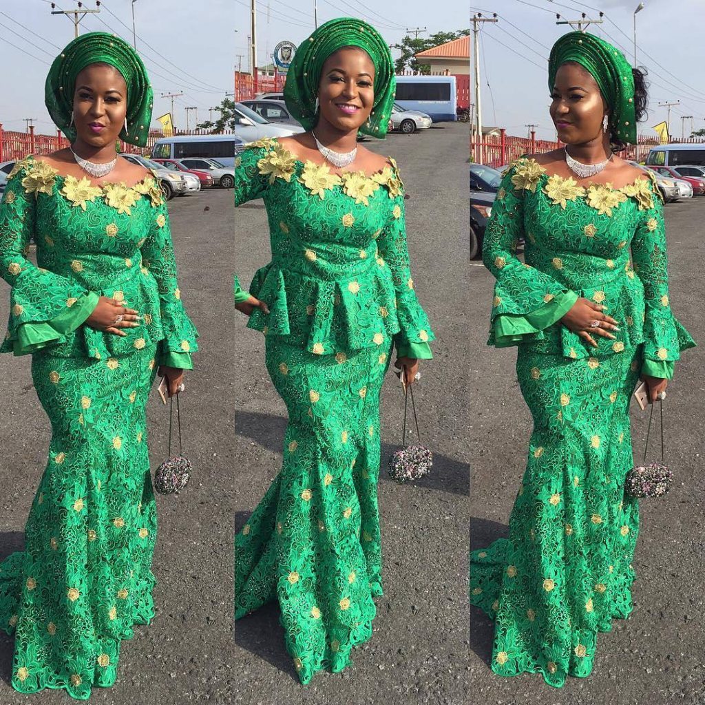 asoebi skirt and blouse lace