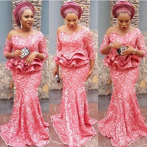 Aso Ebi styles 2023 and lace skirt and blouse pictures - isishweshwe