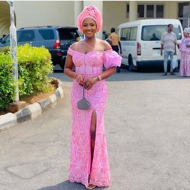 Aso ebi hotsell lace gown styles