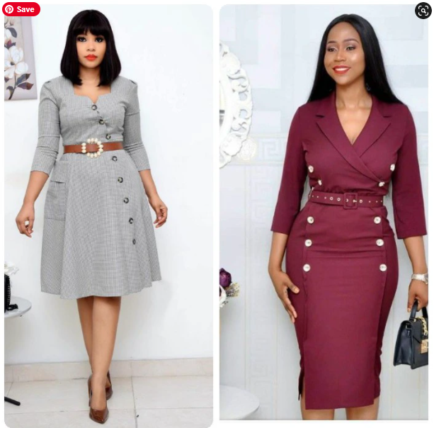 Trendy Gowns Styles That Will Make You Look Good And Smart At Work ...