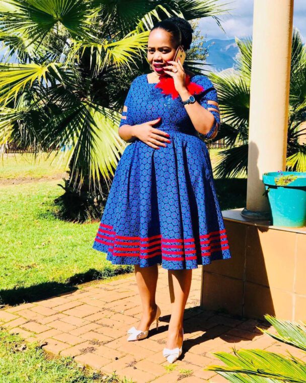 Shweshwe dresses hotsell for pregnant makoti